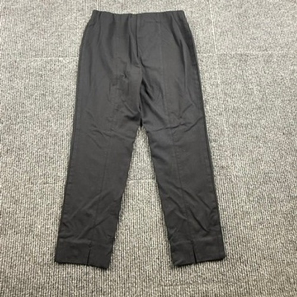 J. Jill Ponte Slim Leg Pants Womens Petite Small Black Elastic Waist Trousers